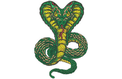 Embroidery Design: Cartoon Cobra Mascot Lg 3.41w X 5.05h