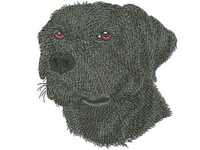 Embroidery Design: Black Lab Lg 4.69w X 5.02h