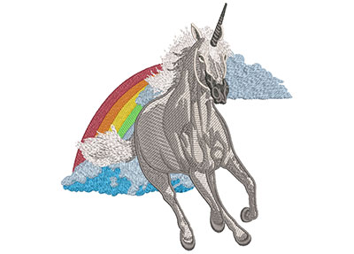 Embroidery Design: Unicorn Rainbow Lg 5.99w X 6.00h