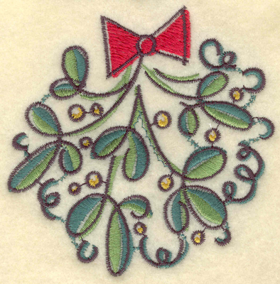 Embroidery Design: Christmas Wreath3.91w X 3.76h