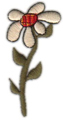 Embroidery Design: Daisy1.40" x 2.98"