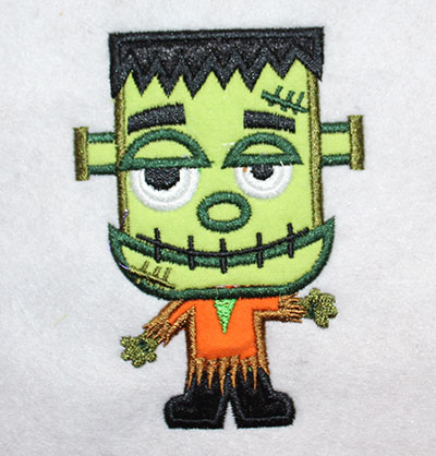 Embroidery Design: Halloween Frank Applique 2.97w X 4.10h