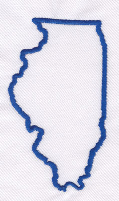 Embroidery Design: Illinois Outline4.19" x 2.37"