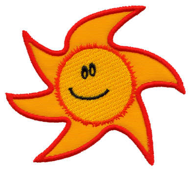 Embroidery Design: Sun Applique3.54" x 3.15"