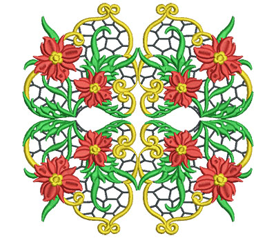 Embroidery Design: Jacobean Block 1 6.99w X 7.02h