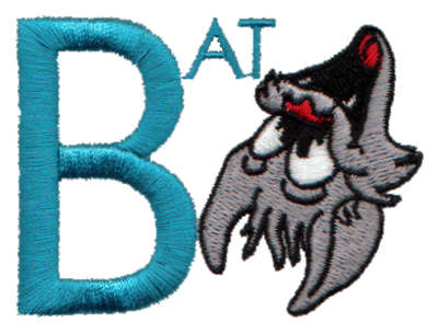 Embroidery Design: Kiddie Alphabet B2.71" x 1.99"