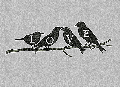 Embroidery Design: LOVE 6.71w X 2.25h