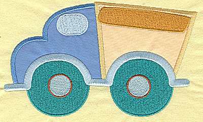 Embroidery Design: Toy Dump Truck appliques 6.73w X 4.09h