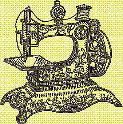 Embroidery Design: Antique Sewing Machine 3.65w X 3.70h