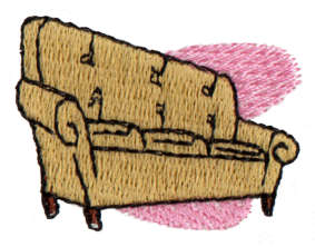 Embroidery Design: Sofa1.58" x 1.27"