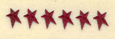 Embroidery Design: Small Stars Identical3.62w X 0.68h