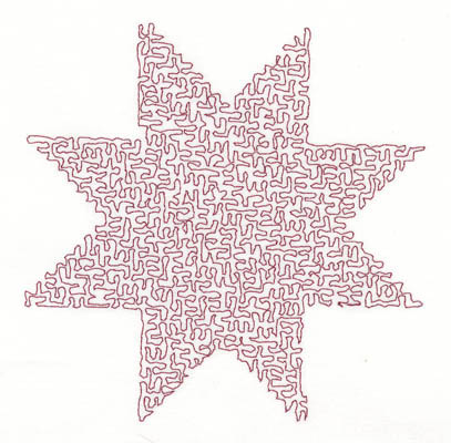 Embroidery Design: Stipple Star High4.82w X 4.85h