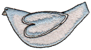 Embroidery Design: Dove2.49" x 1.35"