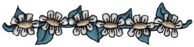 Embroidery Design: Daisy Border4.03" x 0.92"