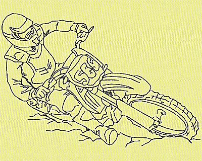 Embroidery Design: Motor Bike 4 4.94w X 3.31h