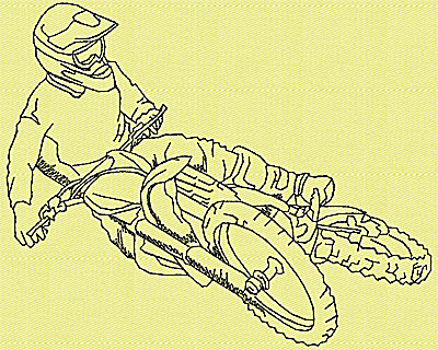 Embroidery Design: Motor Bike 5 4.94w X 3.94h