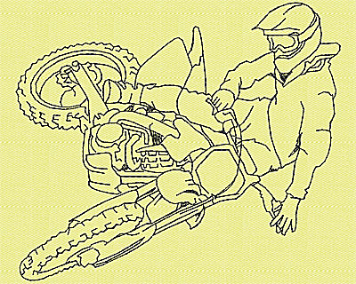 Embroidery Design: Motor Bike 94.88w X 4.19h