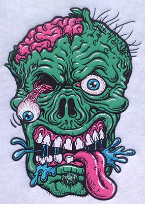 Embroidery Design: Zombie Applique10.19H x 7.35W