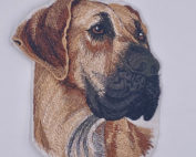 great dane embroidery design