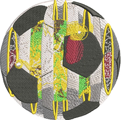 solar soccer embroidery design