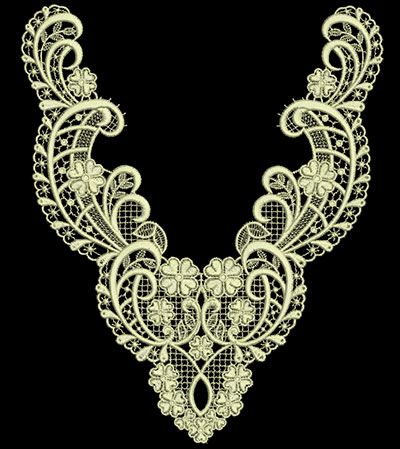 Jumbo Vintage Lace 8 embroidery design