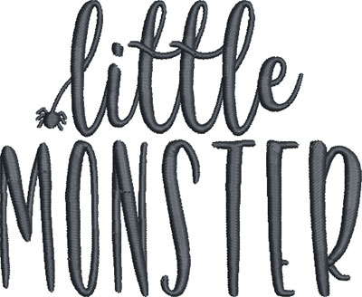 little monster embroidery design