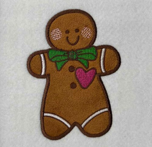 gingerbread man embroidery design