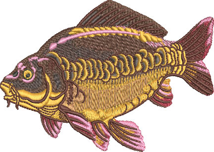 carp embroidery design