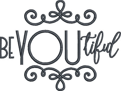 beyoutiful saying embroidery design