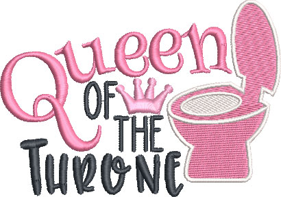 queen of the throne embroidery design