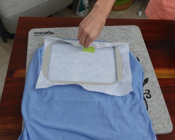 remove tape stabilizer tshirt