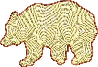 bear embroidery design