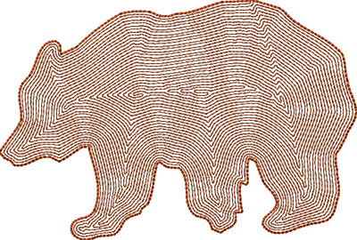 bear embroidery design