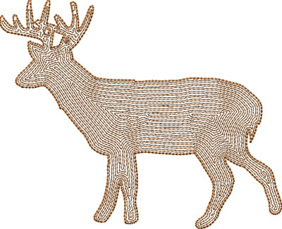 deer embroidery design