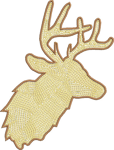 deer embroidery design