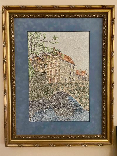 Grand Prize Bridge Scene Embroidery Design