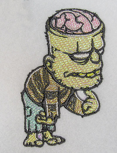 zombie embroidery design