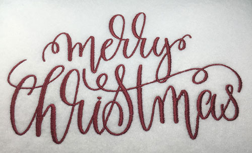 Merry Christmas Embroidery Design