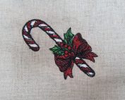 Vintage Christmas CandyCane Embroidery Design