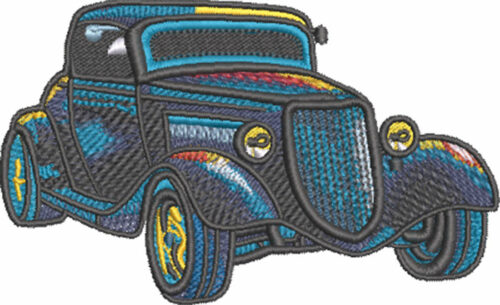 classic automobile embroidery design