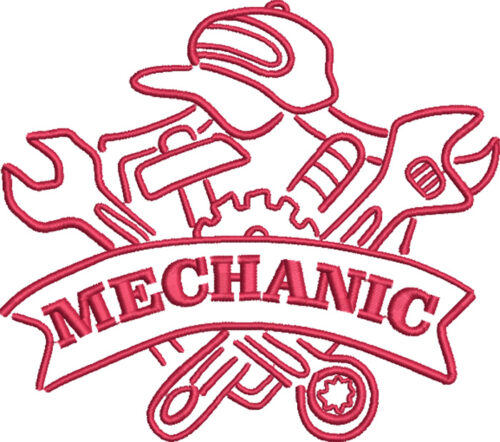 mechanic embroidery design