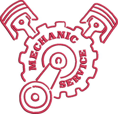 mechanic embroidery design