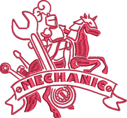 mechanic embroidery design