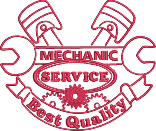 mechanic embroidery design