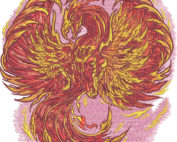 Rising Phoenix embroidery design