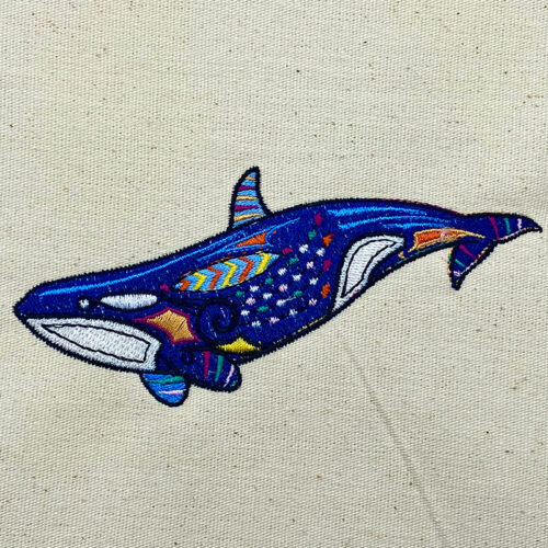 graphic orca embroidery design