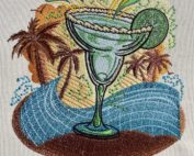 margarita beach embroidery design