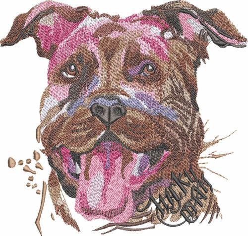 dog buddies embroidery design