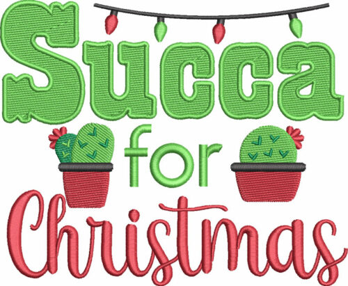 Succa for Christmas embroidery design