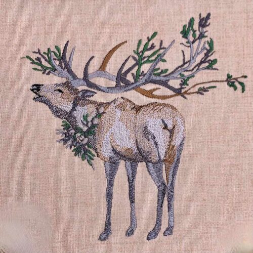 Premium elk embroidery design